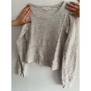 Speckled crew neck sweatshirt
